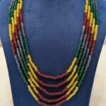 Multicolour Onyx beads Mala