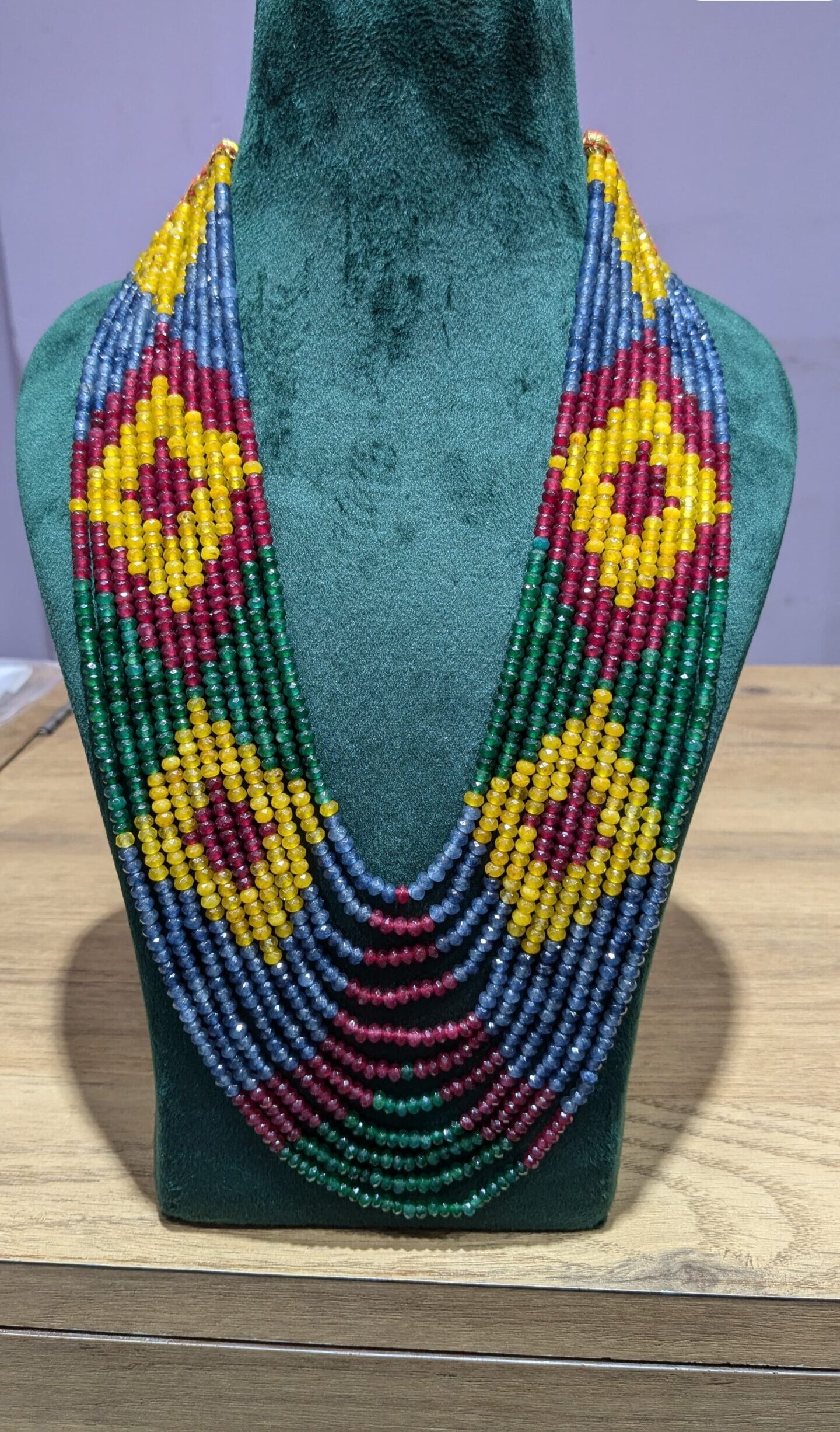 design 2 Multi color 11 layer onyx beads mala - Image 1