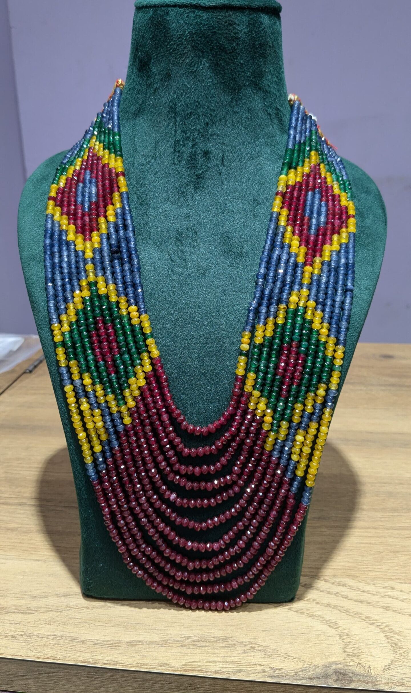 design 3 Multi color 11 layers onyx beads mala - Image 1