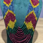 Multi color 11 layer onyx beads mala